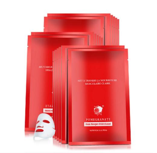 【面膜】*红石榴面膜补水蚕丝面膜玻尿酸面膜美容院产品 商品图0