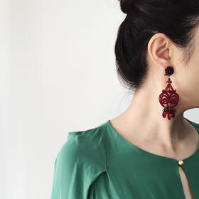 北京仓｜DUBLOS-Joblot-勃艮第酒红 耳环  [西班牙设计师]