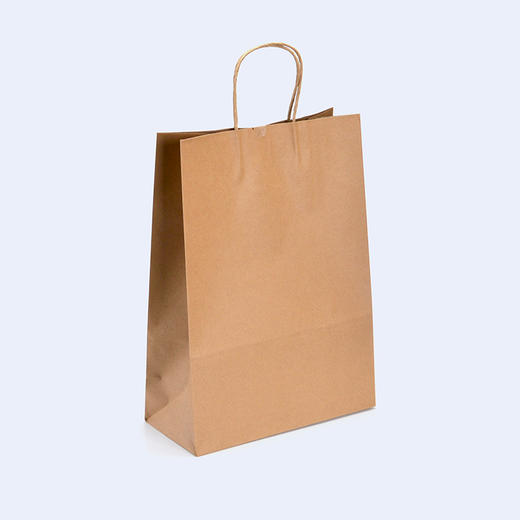喇叭花 牛皮纸手提袋外卖食品纸袋面包袋子甜品外卖打包袋50只 商品图3