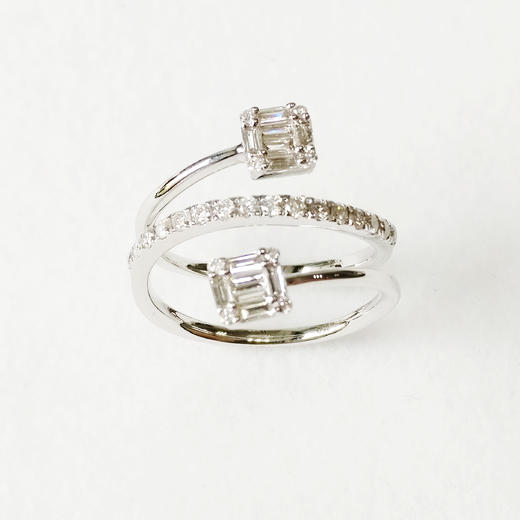 「清冽」钻石白金戒指 商品图6