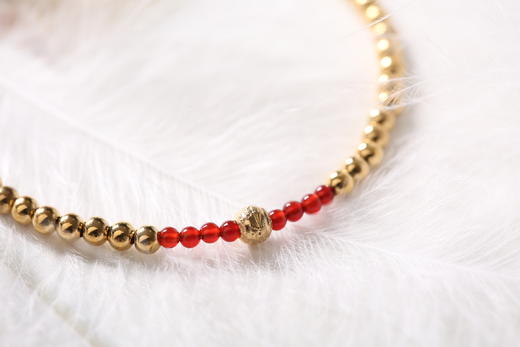 金灿灿配珠寓意六六大顺大吉细小系列手链 商品图9