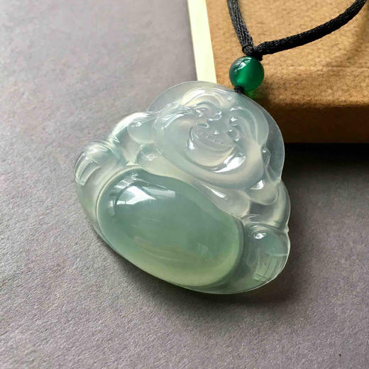 高冰种晴水翡翠大弥勒佛 商品图0