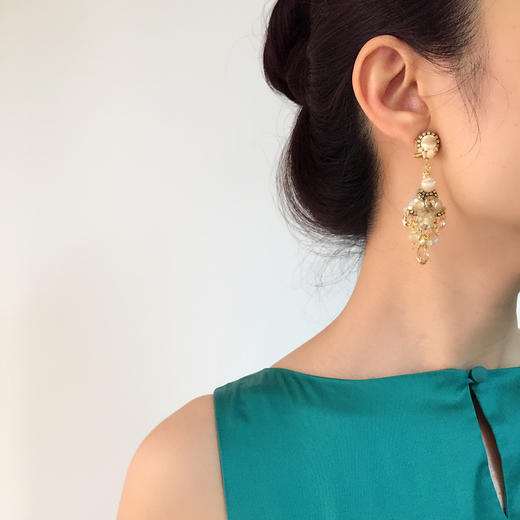 北京仓｜DUBLOS-Bolas-香槟色 耳环  [西班牙设计师] 商品图4