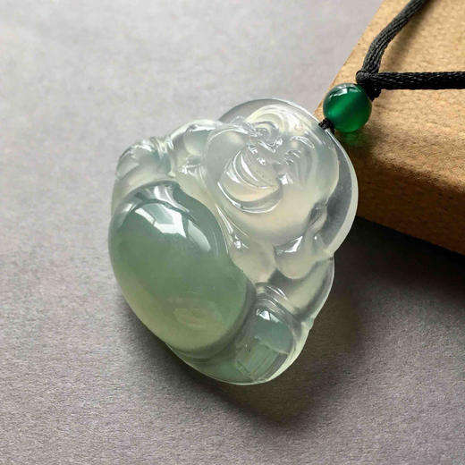 高冰种晴水翡翠大弥勒佛 商品图1