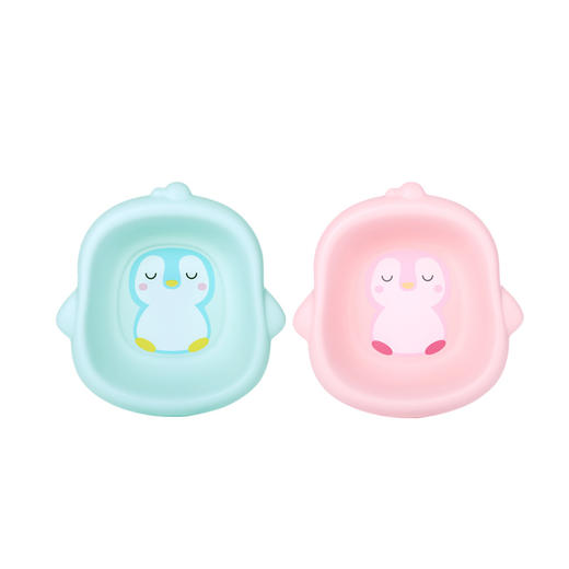 zolitt宝宝婴儿洗脸盆子卡通新生儿童小洗脸盆pp洗屁屁股盆2个装 商品图1