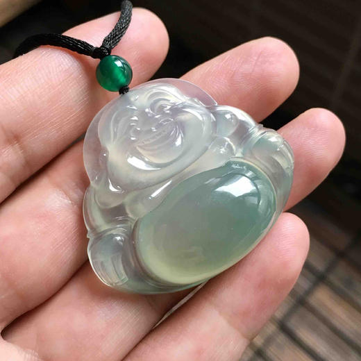 高冰种晴水翡翠大弥勒佛