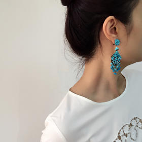 北京仓｜DUBLOS-Pequenos Trocitos-绿松石 耳环  [西班牙设计师]