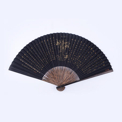 全棕黑纸扇|王星记折扇,非遗手作珍品 - 国馆