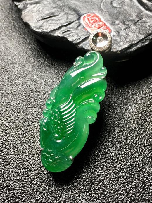z1356翡翠冰种凤凰吊坠