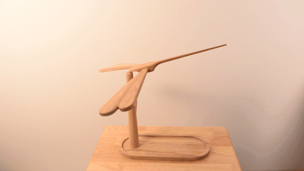 原木平衡蜻蜓灯超好玩的灯光艺术品放在任何地方都平衡