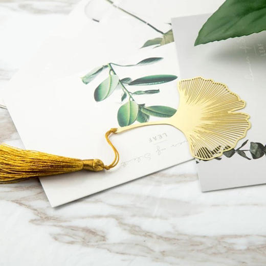 铜制银杏叶书签