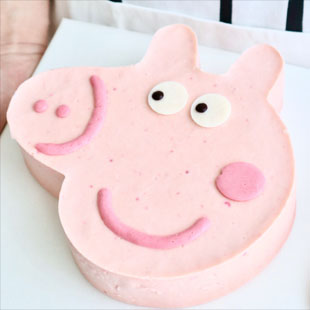 小猪佩奇慕斯蛋糕（草莓味，无夹心，提前1天预约）