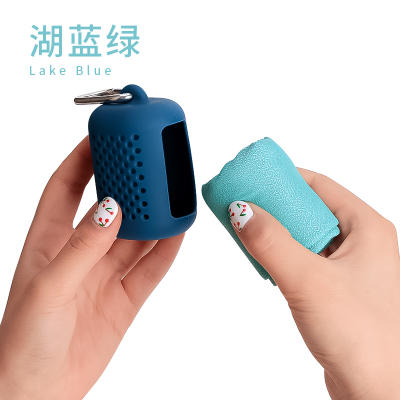 【冷感纤维速干】创意硅胶收纳 户外旅行运动便携冷感毛巾40*40 商品图5
