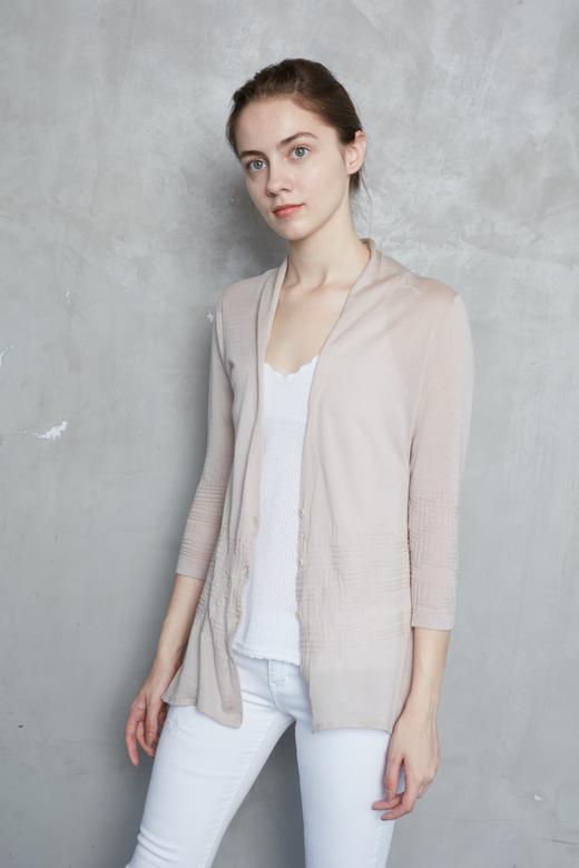 春夏 女士七分袖新疆棉开衫 SJS13W083N 商品图3