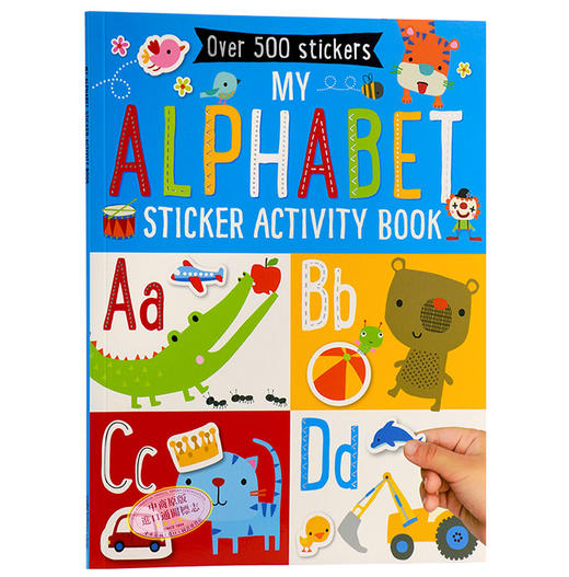 【中商原版】初学字母与单词贴纸书2册 英文原版 My First Alphabet/Words Sticker Book 趣味认知 宝宝英文字母单词认知 带情景贴纸书 共超过1000个贴纸 英语启蒙 商品图1
