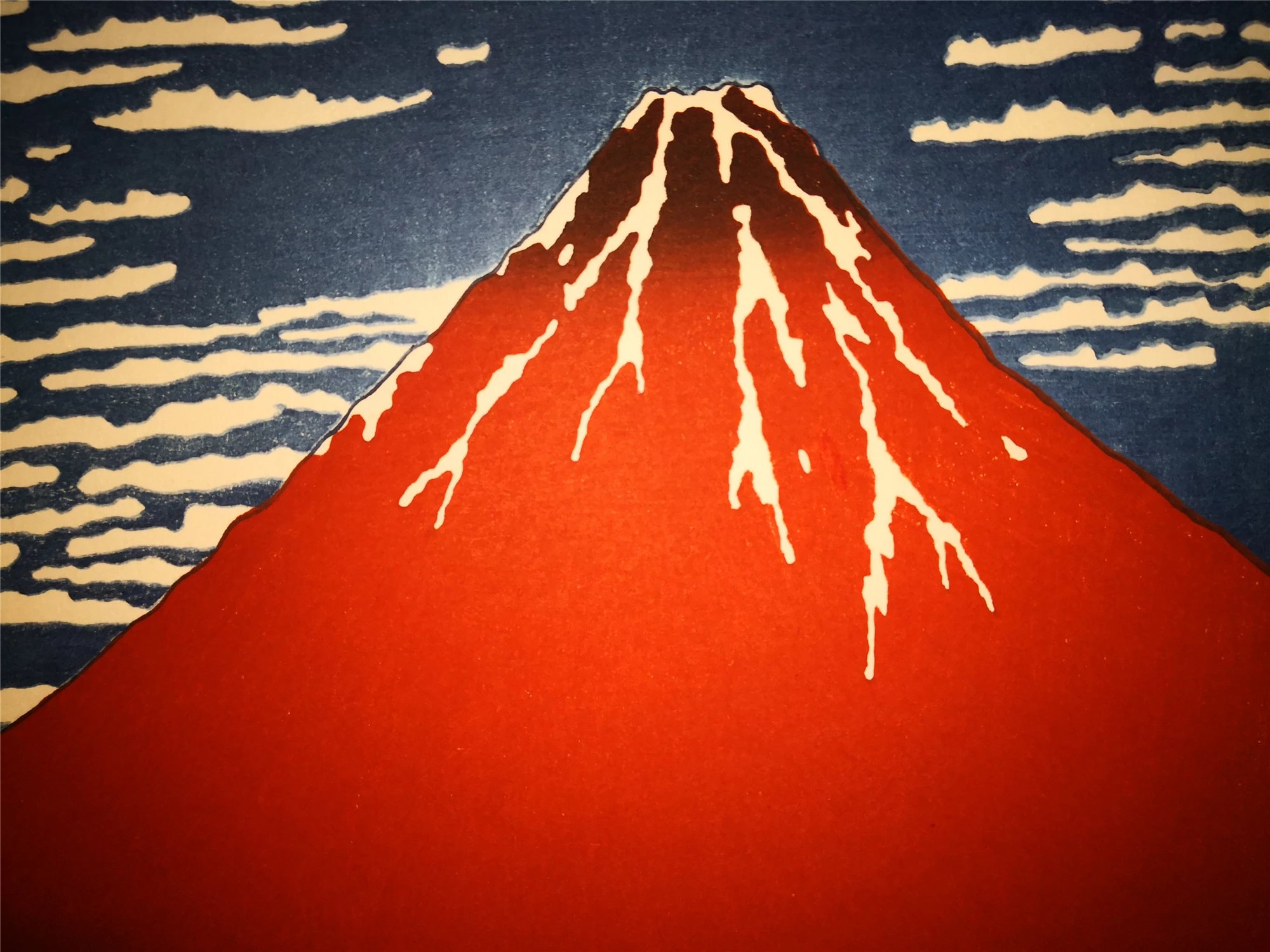 葛饰北斋凯风快晴珍贵手工木刻浮世绘版画