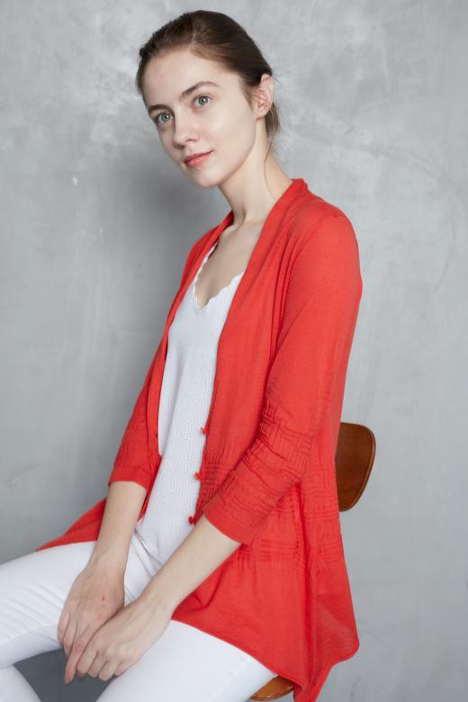 春夏 女士七分袖新疆棉开衫 SJS13W083N 商品图1