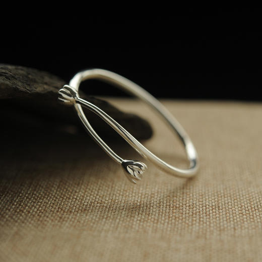 秋池银手镯 商品图1