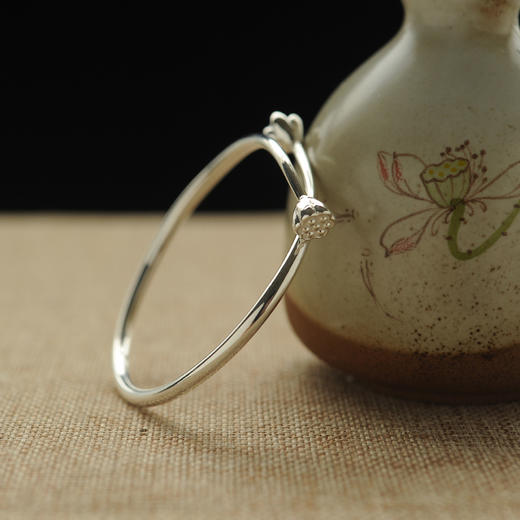 秋池银手镯 商品图4