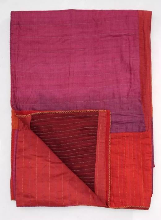 印度进口手工真丝刺绣床盖(双层)  BB014 商品图1