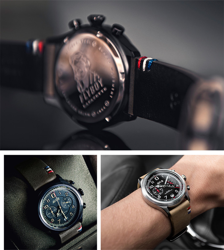 英国avi8flyboylafayette拉斐特飞行队飞行员计时码表av4054