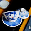 二十四器手绘青花瓷美人盖碗景德镇陶瓷三才碗功夫茶碗泡茶杯茶具 商品缩略图1