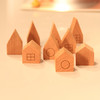 创意木质吸铁石留言板可爱屋顶冰箱磁性贴：榉木9个套装 商品缩略图1