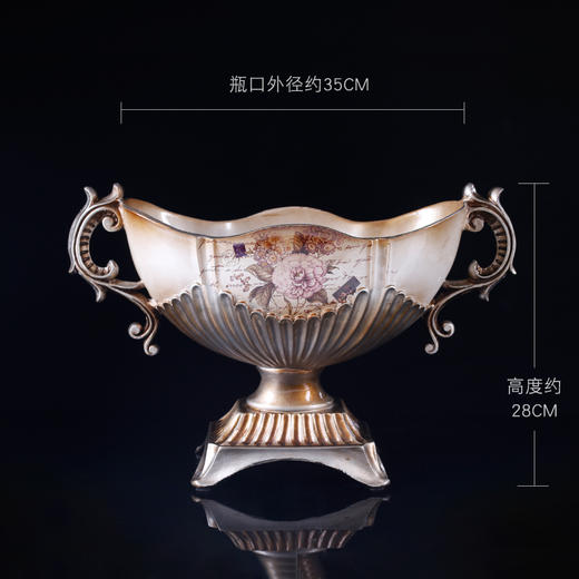 原野欧式古典风格高档树脂花瓶花器客厅酒店装饰摆件古典欧式花瓶 商品图4