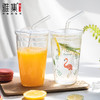 雅集创意办公室杯子玻璃网红水杯家用果汁带盖吸管杯冷饮杯饮料杯 商品缩略图0