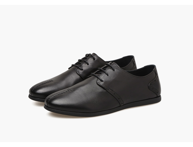 温莎2018春季新款男鞋子真皮韩版潮流英伦男鞋百搭商务休闲鞋皮鞋