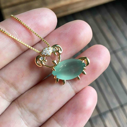 高冰种蓝晴水翡翠羊吊坠 商品图6