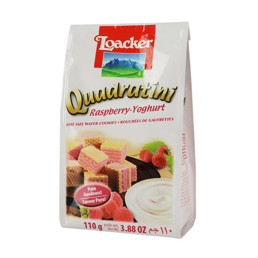 莱家覆盆子酸奶味粒粒装威化饼干110g 商品图0