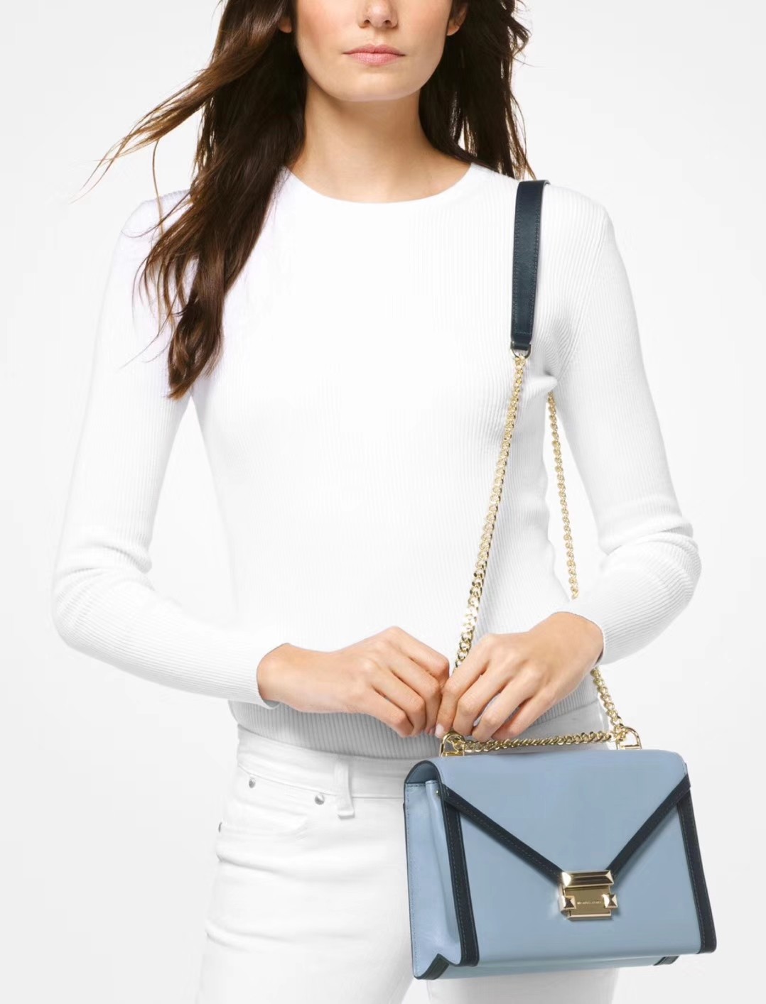 mk纯原大号信封链条包 whitney 单肩女包