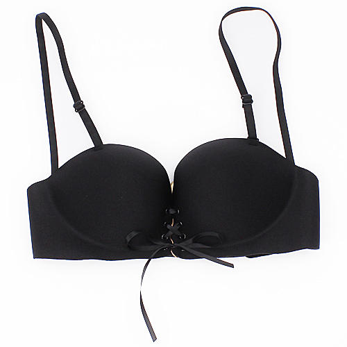 3475黑色调整聚拢型性感一片式无痕美背文胸侧扣a15