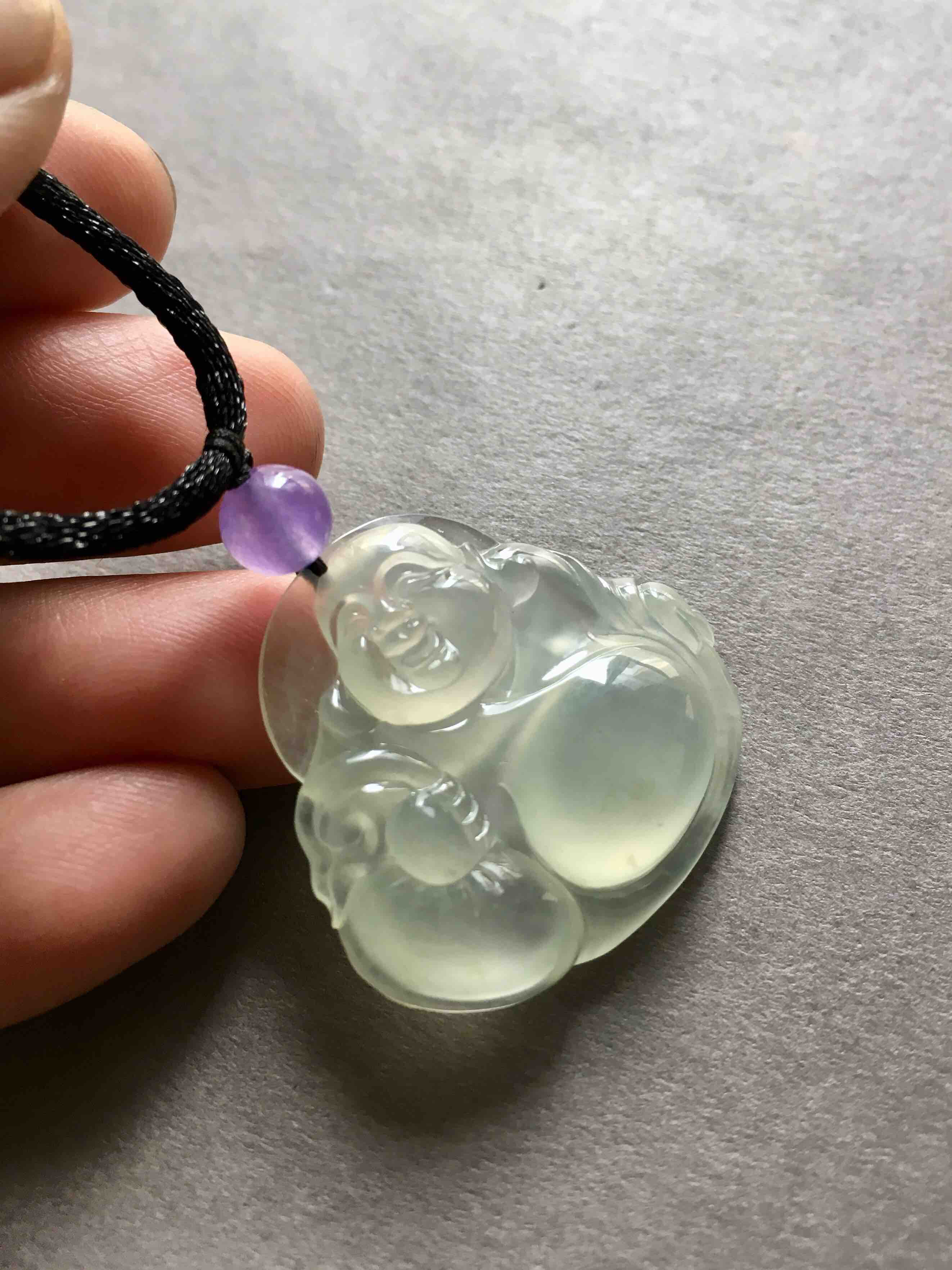 高冰种翡翠弥勒佛布袋佛