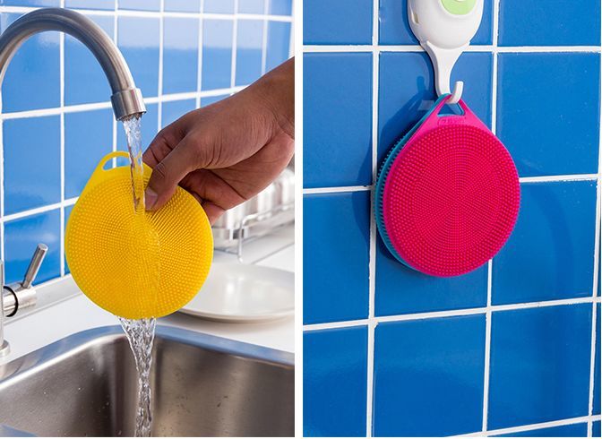 070310万能硅胶刷锅神器厨房多功能硅胶碗碟擦刷硅胶隔热垫