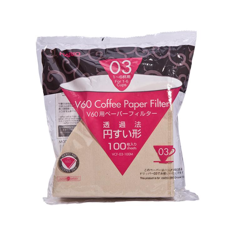 【器具】HARIO哈里欧无漂白102咖啡滤纸（1-4人份）手冲咖啡V60滴漏式