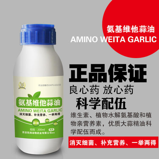 凯鸽 【氨基维他蒜油】 200ml， 消灭细菌、补充营养、一举两得包邮 商品图0