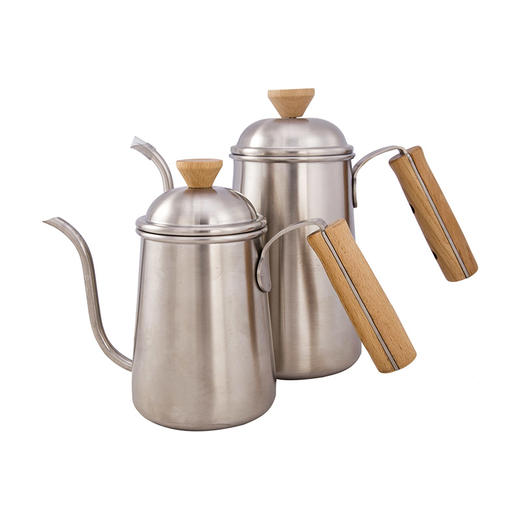 【器具】Jasbleu 精品咖啡不锈钢细口壶滴漏式木质把手700ml/1200ml手冲壶【此设备用于商业用途】 商品图1