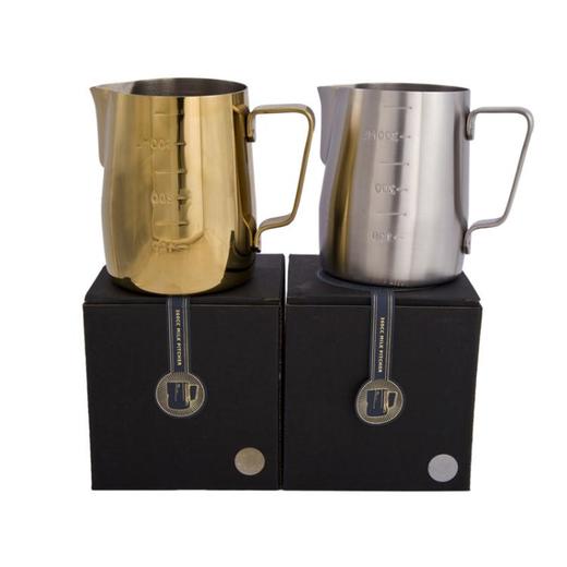 【器具】Jasbleu 不锈钢奶缸奶泡杯标准专业（金色/银色） 咖啡拉花杯 商品图0