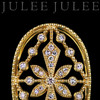 JULEE JULEE 茱莉茱莉 鸢尾花18k黄金钻石戒指 古典镂空 食指女戒 商品缩略图4