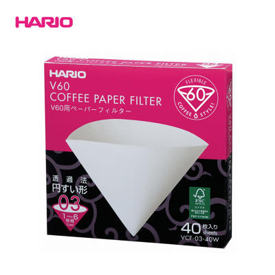 【器具】HARIO哈里欧无漂白102咖啡滤纸（1-4人份）手冲咖啡V60滴漏式 商品图1