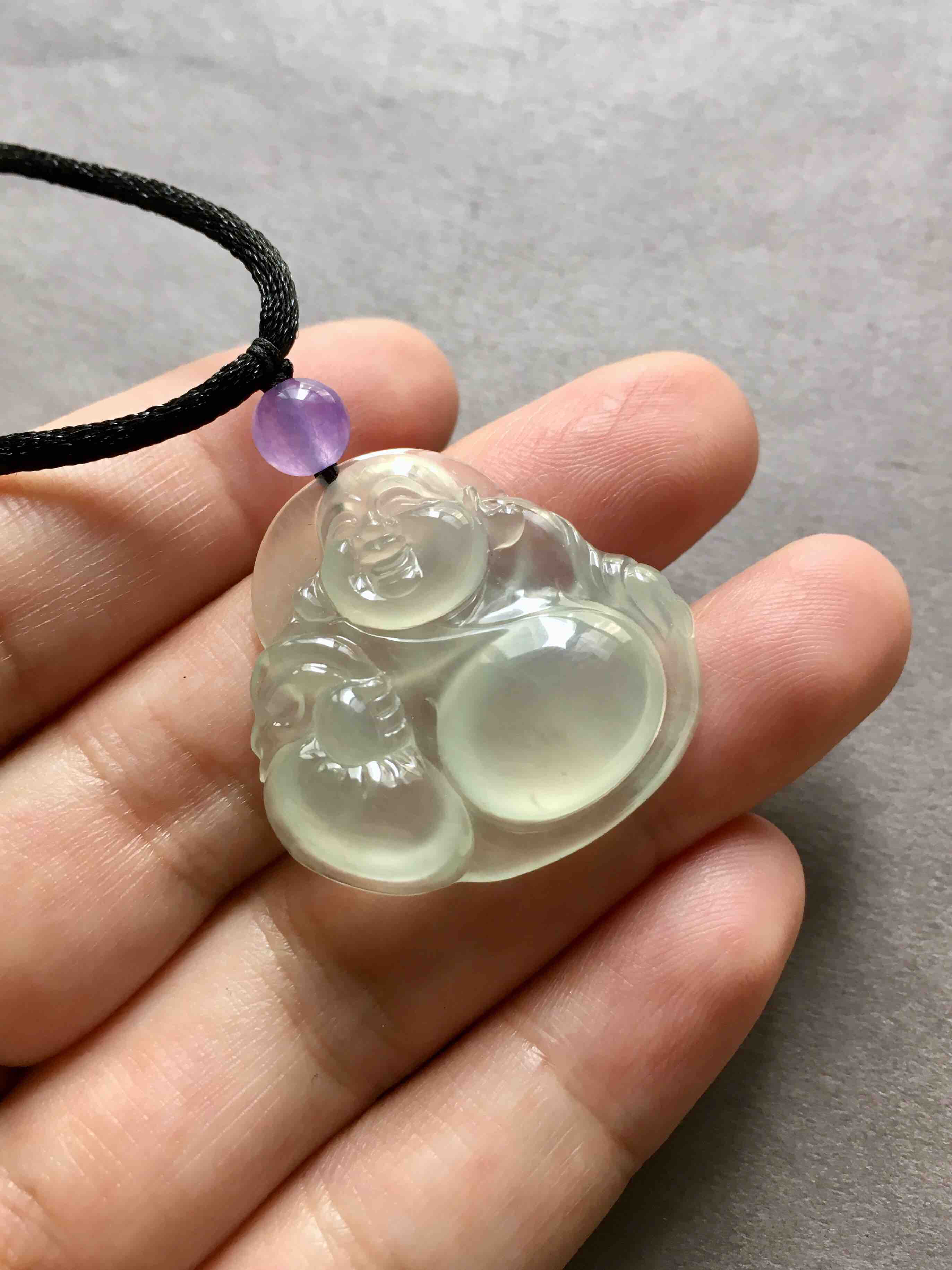 高冰种翡翠弥勒佛布袋佛