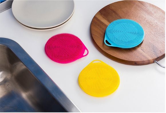 070310万能硅胶刷锅神器厨房多功能硅胶碗碟擦刷硅胶隔热垫