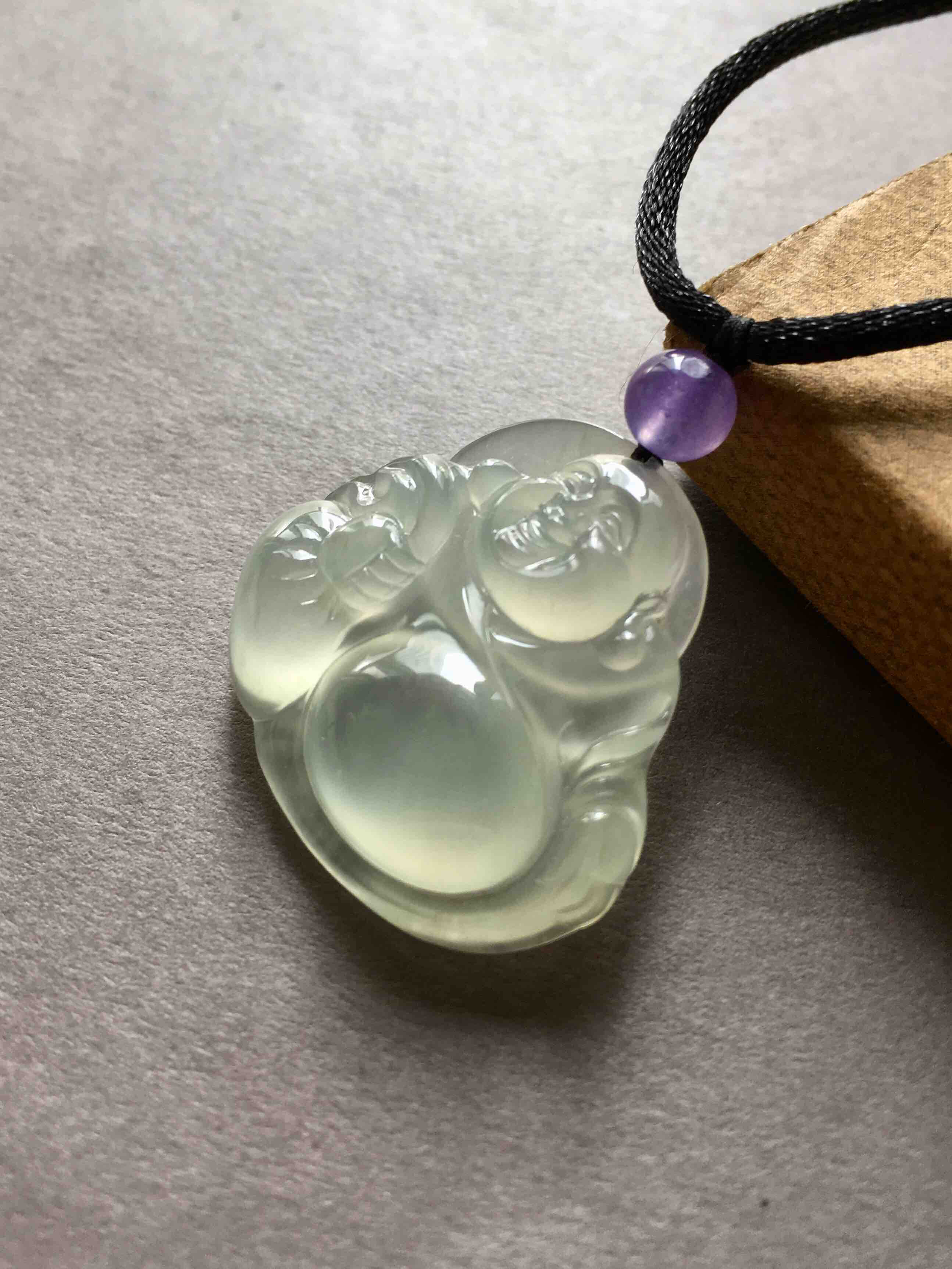 高冰种翡翠弥勒佛布袋佛