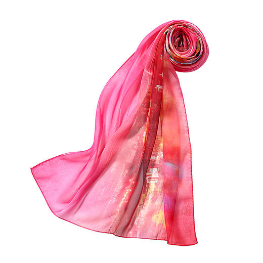 深圳手信桑蚕丝雪纺印花长巾50*180cm 商品图4