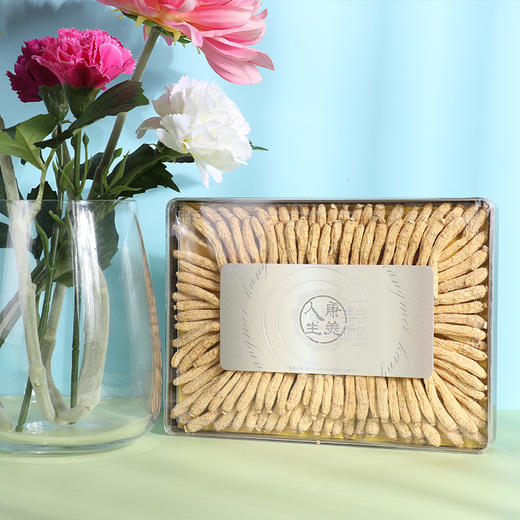 康美西洋参250g/盒 可切片 加拿大进口西洋参片 花旗参含片 礼盒 1.5g节原枝 商品图1