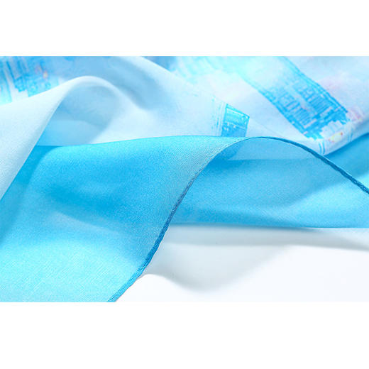 深圳手信桑蚕丝雪纺印花长巾50*180cm 商品图2