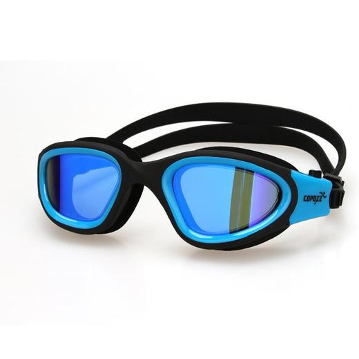 【航海用品】。copozz专业高清防雾防水大框游泳眼镜电镀平光眼镜成人男女士 商品图4