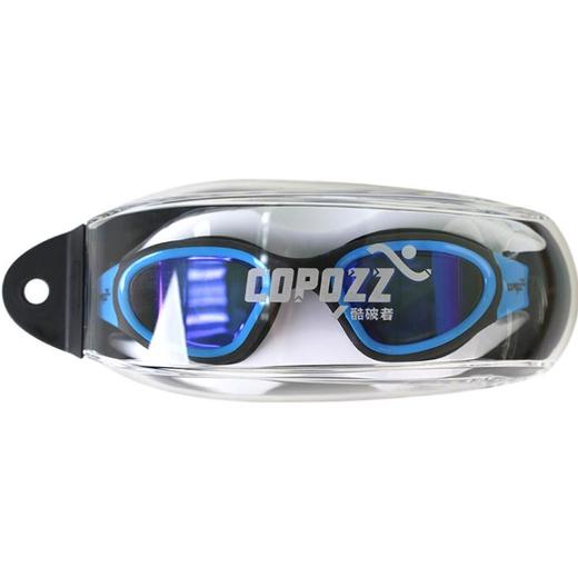 【航海用品】。copozz专业高清防雾防水大框游泳眼镜电镀平光眼镜成人男女士 商品图2
